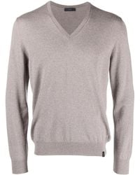 Fay - V-Neck Wool Sweater - Lyst