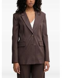 Guess - Blazer Boutonné À Revers Crantés - Lyst