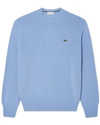 Lacoste - Jersey de lana con cuello redondo - Lyst