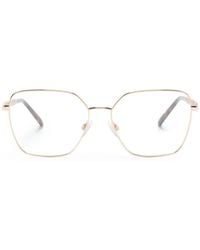 Dolce & Gabbana - Tortoiseshell-Effect Square-Frame Glasses - Lyst