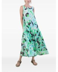 Psophia - Floral-Print Tiered Midi Dress - Lyst