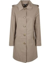 Ralph Lauren - Single Breast Rn 34" Lined Coat - Lyst