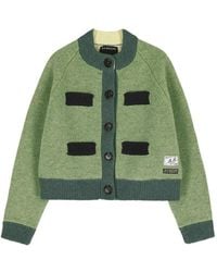 B.B. Wallace - Frida Contrast-Trim Double-Layer Cardigan - Lyst