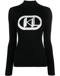 Karl Lagerfeld - Pullover mit Logo-Print - Lyst