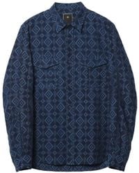 Maharishi - Komon Aizome Jacquard-Patterned Cotton Shirt - Lyst