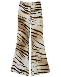 Twinset - Pantalon En Serge À Imprimé Animalier - Lyst
