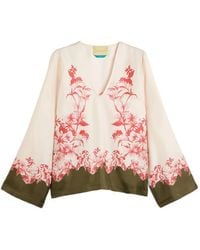 Momoní - Long Sleeve Floral Print Blouse - Lyst