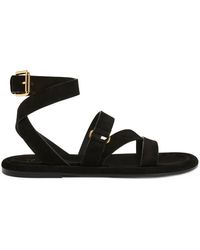 Giuseppe Zanotti - Aymon Buckled Suede Sandals - Lyst