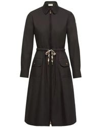 Moncler - Drawstring Zip-Up Midi Dress - Lyst
