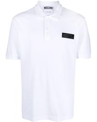 Moschino - Katoenen Poloshirt Met Logopatch - Lyst