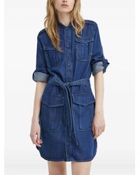 G-Star - Belted Pocket Mini Dress - Lyst
