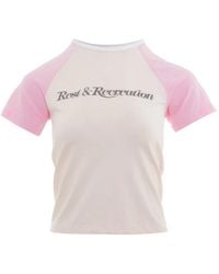 Rest&Recreation - Logo-Print Raglan-Sleeve T-Shirt - Lyst