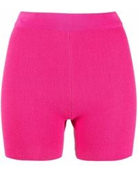 Jacquemus - Pink Fine-ribbed Knitted Cycling Shorts - Lyst