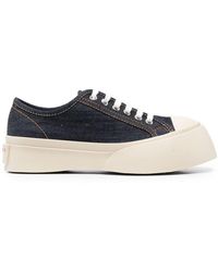 Marni - Pablo Denim Lace-up Sneakers - Lyst