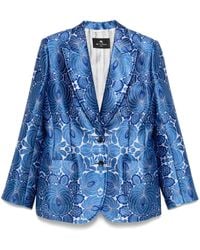 Etro - Blazer con motivo floral en jacquard - Lyst