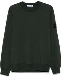Stone Island - Felpa Girocollo Con Applicazione - Lyst