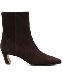 Stuart Weitzman - Stassi Suede Ankle Boots - Lyst