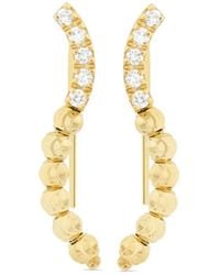 Officina Bernardi - 18Kt Moon Eden Diamond Cuff Earrings - Lyst