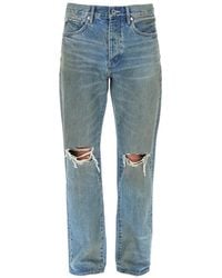 Purple Brand - Distressed Faded Jeans - Lyst