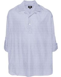 Fendi - Striped Cotton Polo Shirt - Lyst