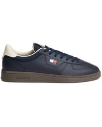 Tommy Hilfiger - The Greenwich Logo Trainers With Leather - Lyst