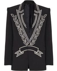 Balmain - Crystal-Embellished Jacket - Lyst