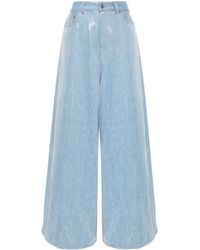 Haikure - Sequinned Wide-leg Jeans - Lyst