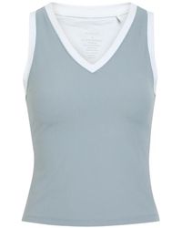 Varley - Chia Ribbed-Knit V-Neck Tank Top - Lyst
