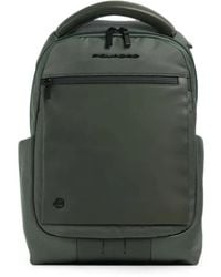 Piquadro - Sac À Dos À Plaque Logo - Lyst