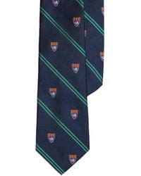 Polo Ralph Lauren - Striped Club Embroidered-Emblem Tie - Lyst