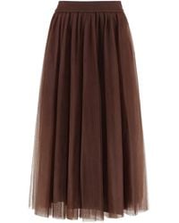 Fabiana Filippi - Midi Tulle Skirt - Lyst