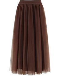 Fabiana Filippi - Midi Tulle Skirt - Lyst