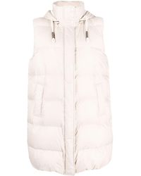 Brunello Cucinelli - Long Quilted Hooded Gilet - Lyst
