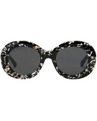 Ami Paris - Rounded Tortoiseshell Ami De Coeur Sunglasses - Lyst