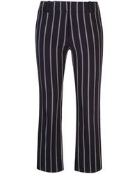 10 Crosby Derek Lam Braided Trim Striped Trousers - Blue