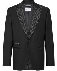 Philipp Plein - Monogram-Pattern Blazer - Lyst
