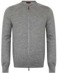 Moorer - Casale Zip-Up Fine-Knit Cardigan - Lyst