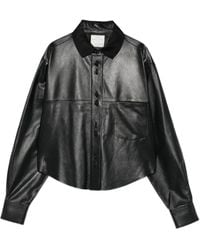 forte_forte - Nappa Leather Pocket Shirt - Lyst