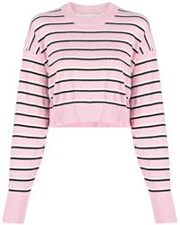 Palm Angels - Striped Cropped Jumper - Lyst