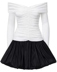Lita Couture - Off-The-Shoulder Ruched Mini Dress - Lyst