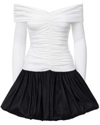Lita Couture - Off-The-Shoulder Ruched Mini Dress - Lyst