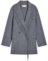 Vanessa Bruno - Helenka Fringe-Trimmed Double-Breasted Coat - Lyst