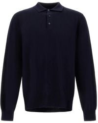 Herno - Long-Sleeve Ribbed-Hem Polo Shirt - Lyst