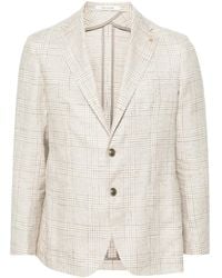 Tagliatore - Check-Pattern Single-Breasted Blazer - Lyst