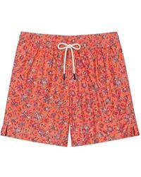 LES HÉRITIERS - Captain Sea Floral-Print Swim Shorts - Lyst