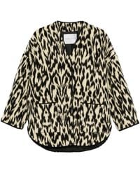 forte_forte - "Moiree" Jacquard-Stoffmantel - Lyst