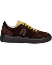 Furla - Hype Logo-Patch Suede Sneakers - Lyst