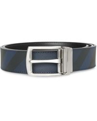 Burberry Cinturón London Check - Azul