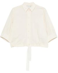 forte_forte - Drawstring-Hem Shirt - Lyst