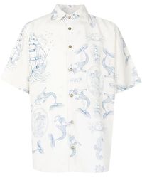 Amir Slama - Logo-Engraved Graphic-Print Shirt - Lyst